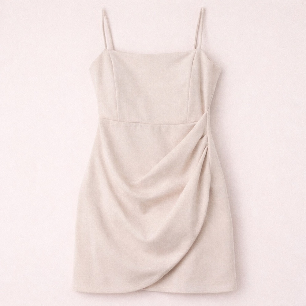 NWT Windsor Cream Spaghetti Strap Midi Evening Dress